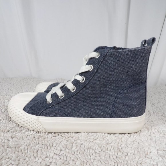 NEW Big Girls Cat & Jack Shiloh High Top Sneakers Size 2 - Picture 3 of 9